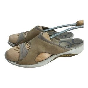 Merrell Palmetto Taupe Sandals Women Size 12 Brown Tan Leather Slides Slip On